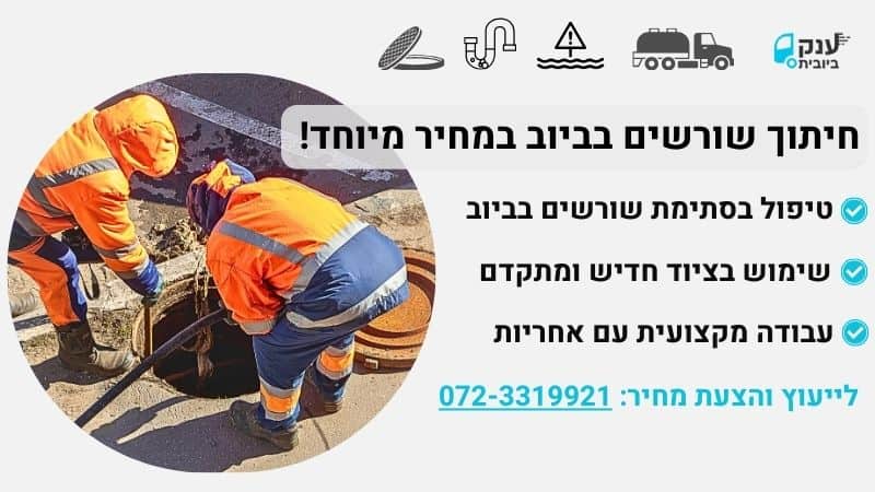 חיתוך שורשים בביוב
